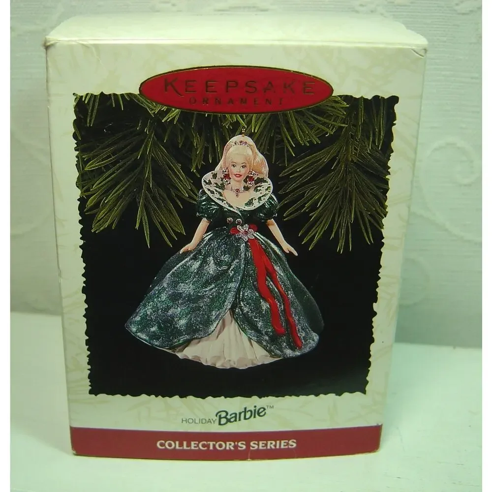 VINTAGE HALLMARK ORNAMENT-HOLIDAY BARBIE-#3 IN THE SERIES-1995